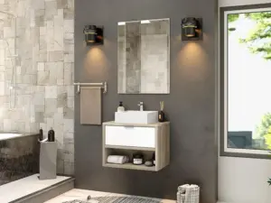 Conjunto Malta 60cm Barrique/branco - Bosi