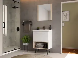 Conjunto Gales 60cm C/pes Branco/faia - Bosi