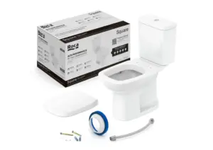 Kit Square Branco: Bacia com Caixa Acoplada e Itens de Instalacao - Incepa