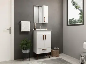 Conjunto Málaga 50cm Branco C/pes - Bosi