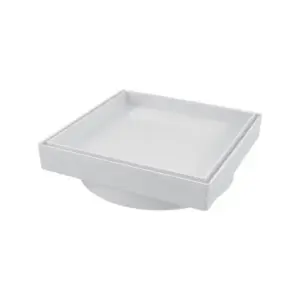 Ralo Oculto Quadrado - 15x15cm Branco - Estrela